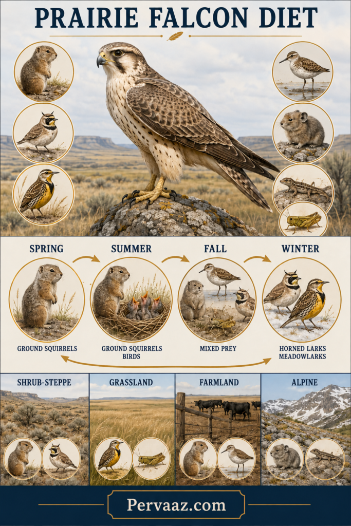 what do prairie falcons eat [infographic]